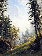 Albert Bierstadt Among the Bernese Alps Spain oil painting artist